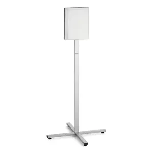 Information stand Durable 502057 A4 stainless steel, Anthracite/Grey, 638×638×1348 mm