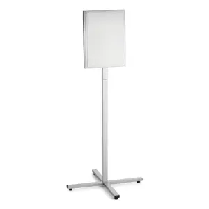 Information stand Durable 502957 A3 stainless steel, 638×638×1420 mm, anthracite/grey