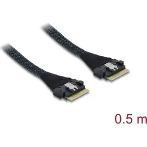 DELOCK PCIe 4.0 Slim SAS Cable SFF-8654 8i to (0.5 m) model 82303
