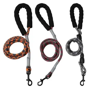 Leash for dogs BESK 1 x 120 cm, mix colors — durable lead for walking