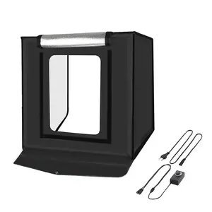 Puluz bezēnu telts 40 cm, 60W LED nepārtrauktā gaisma fotogrāfijai un video