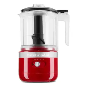 Hand blender set KITCHENAID 5KFCB519EER, 1.18 L bowl, battery-powered, red