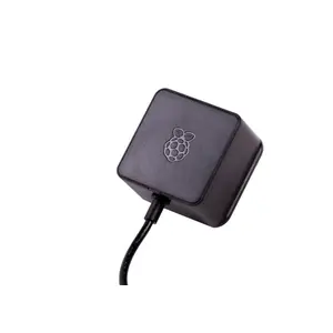 Power plug adapter Raspberry Pi Foundation RPI4NT3AB — Type C (Europlug) input, Type C + Type F output, 100–240V, black