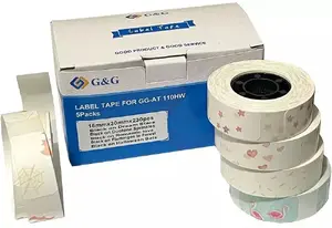 Sticker roll set g   g 5-pack, assorted patterns, labels 15×30 mm