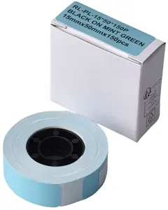 Label roll g   g 150 labels 15 x 50 mm mint green