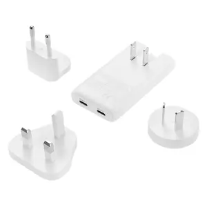 AC Travel Charger SANDBERG 4in1 TravelCharger 2×USB‑C 65W, 100–240V, max 20V, indoor, white