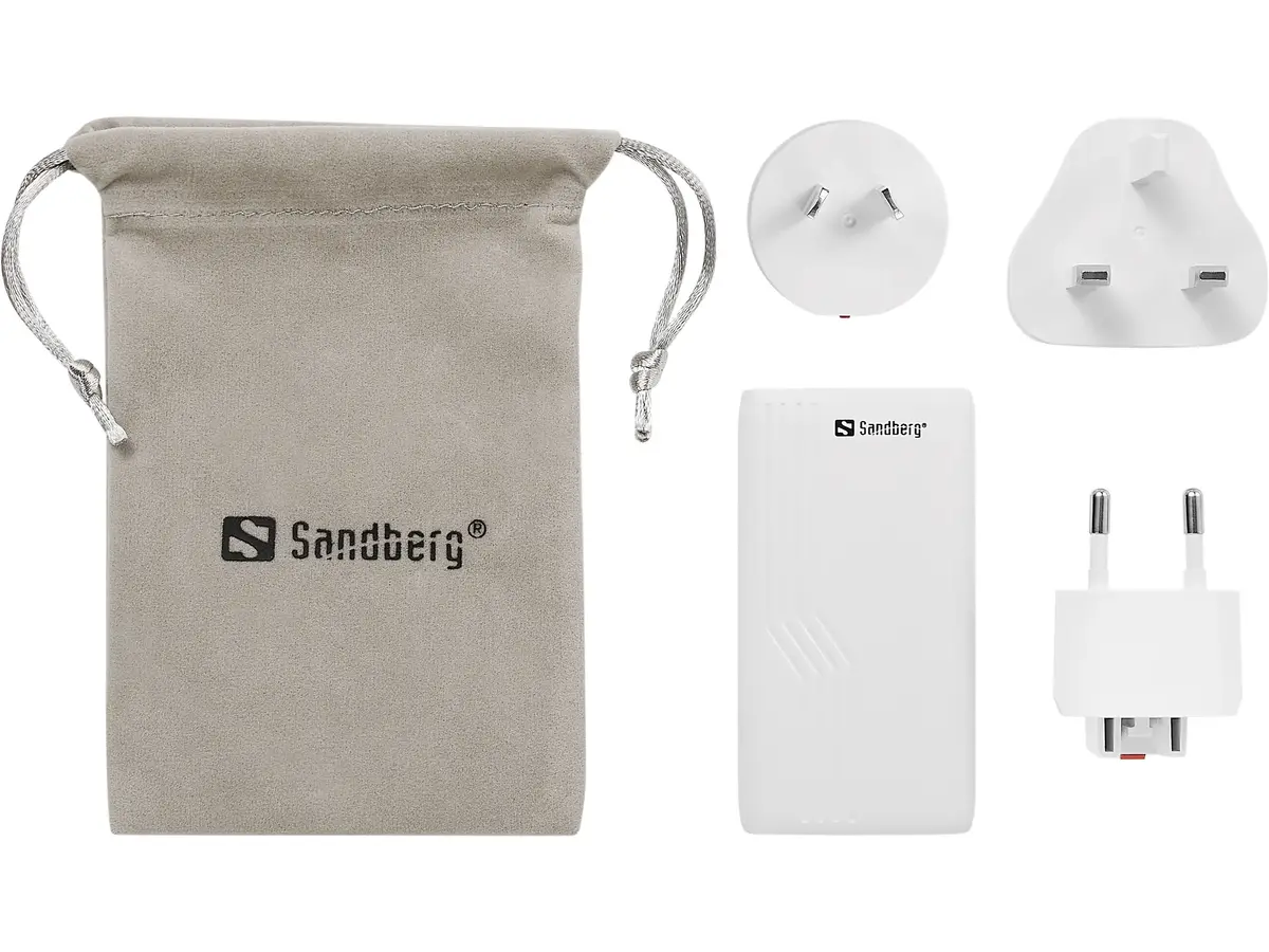 SANDBERG 4in1 TravelCharger 2×USB‑C 65W Photo 2