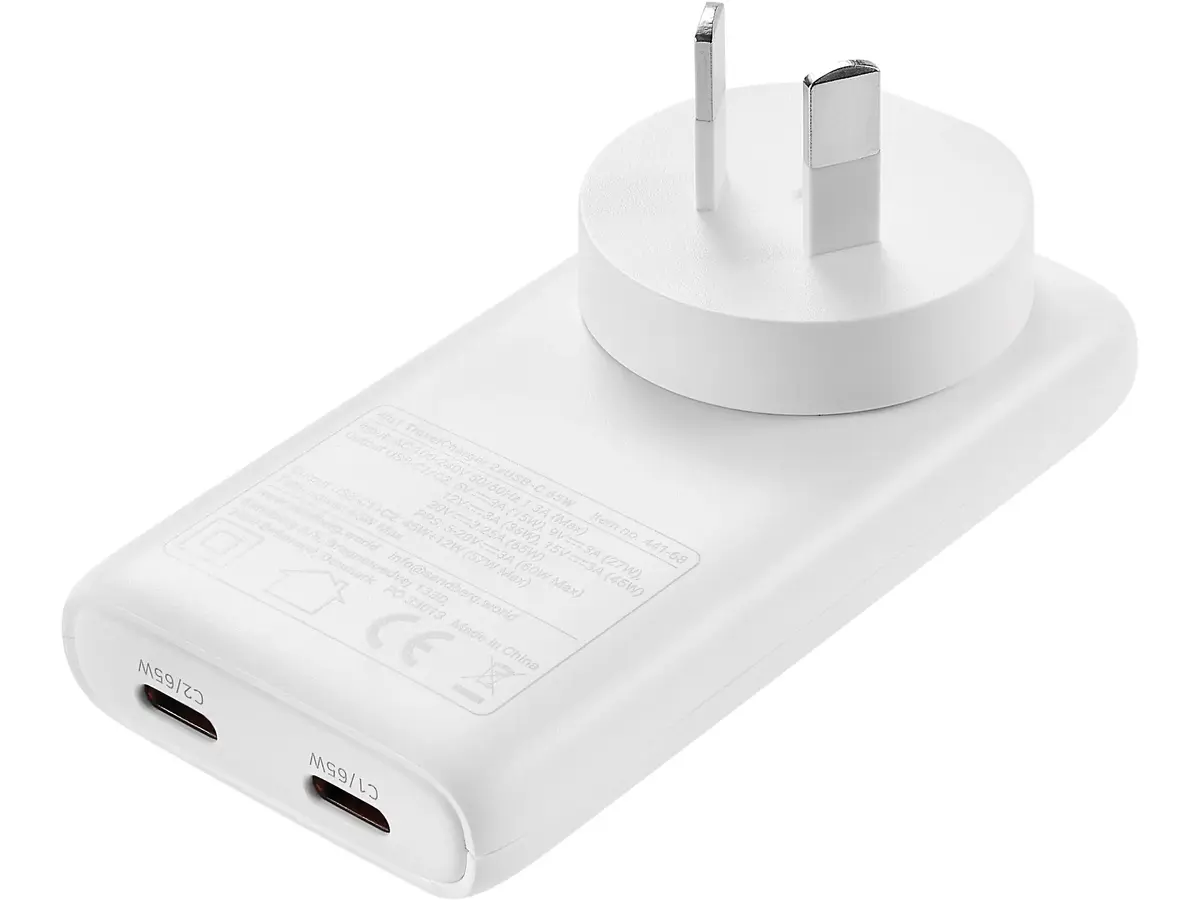 SANDBERG 4in1 TravelCharger 2×USB‑C 65W Photo 7