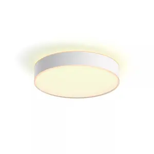 Smart ceiling lamp Philips Hue White ambience Devere medium — Bluetooth, white, Ø381×H84 mm, LED