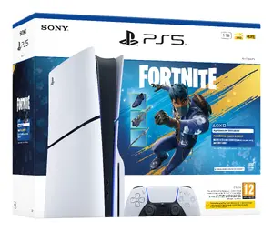 Sony PlayStation 5 Fortnite Flowering Chaos Bundle 1TB SSD Wi-Fi Black White Game Console with Optical Drive