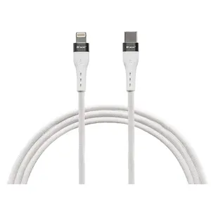 Kabelis USB Type‑C uz Lightning TRACER 1 m balts uzlādei un datu pārsūtīšanai
