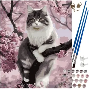Paint-by-numbers set Maaleo 40x50 cm – cat design (Maaleo 22783)
