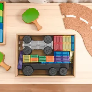 Магнитный конструктор TEKA CONNETIX Rainbow Transport Pack 50 деталей — транспорт, для 3+ лет