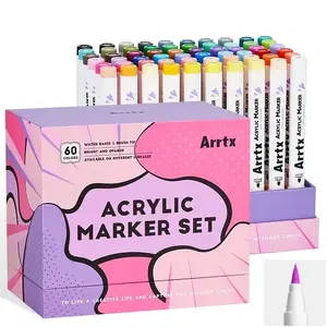 Akrila marķieri Arrtx, 60 krāsas, Anime Colors komplekts ilustrācijām un jauktajai tehnikai