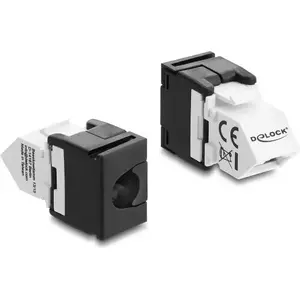 DELOCK Keystone modulis RJ45 ligzda uz LSA Cat.6 45° leņķis neaizsargāts melns