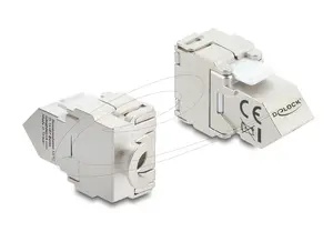 Keystone module DELOCK 90938 — RJ-45 Cat.6A shielded flat keystone, white