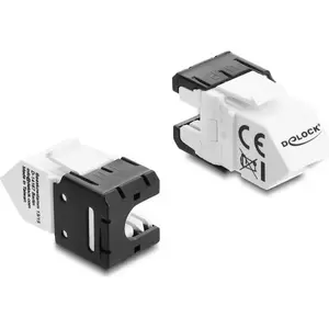 DELOCK Keystone-модуль RJ45 гнездо на LSA Cat.6A 45° угловой неэкранированный 180°
