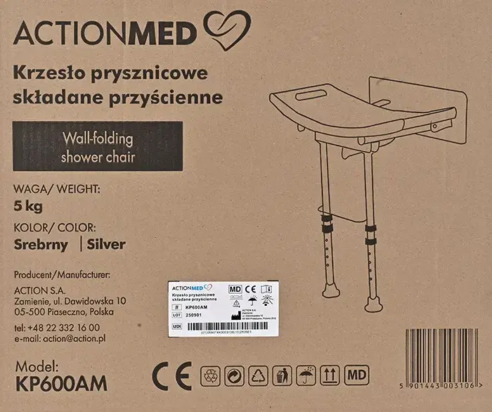 Настенное складное кресло для душа ActionMed KP600AM Photo 10