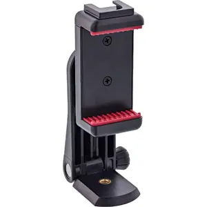 InLine smartphone holder 55–85 mm with 1/4" thread and cold shoe, black