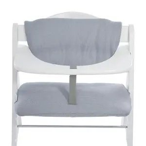 High chair pad HAUCK 2-piece highchair pad Grey White for baby highchair, 1-piece set