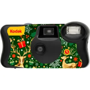 Vienreizlietojama filmas kamera Kodak Fun Saver Flash 39 Christmas Edition ar iebūvētu zibspuldzi