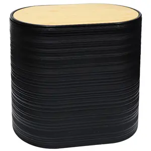 Trash container BESK mini Zinda, black — compact indoor waste bin