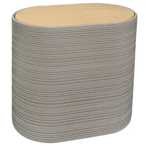 Trash bin BESK Zinda mini, beige — compact waste container, model 9136812