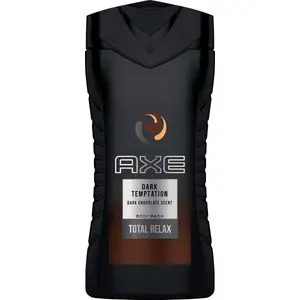 Dušas želeja AXE Dark Temptation 250 ml — vīriešu ķermeņa mazgāšanas līdzeklis ar šokolādes un pikantām notīm