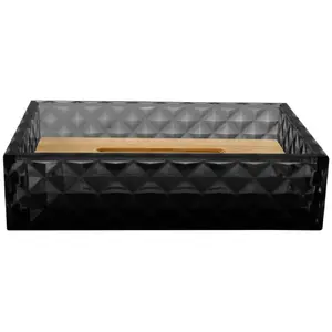 Countertop soap dish BESK Diamond — black countertop soap holder for bar soap