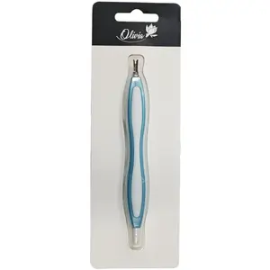 Cuticle pusher-cutter BESK 13.5 cm metal manicure tool, 1 pc