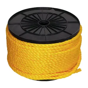 Virve Lasso polipropilēna 12 mm × 102 m, dzeltena ar 1 m atzīmēm