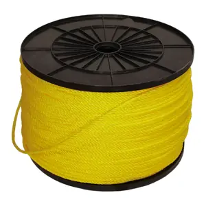 Virve Lasso polipropilēna 5 mm × 638 m — 1 m paraugs, dzeltena