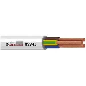 Electrical cable Lietkabelis BVV-LL 3x1.5 mm² roll 50 m