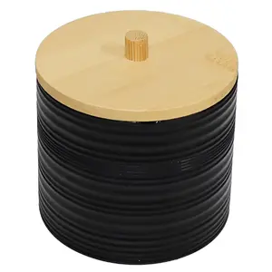 BESK storage container with lid Zinda — black multipurpose plastic box