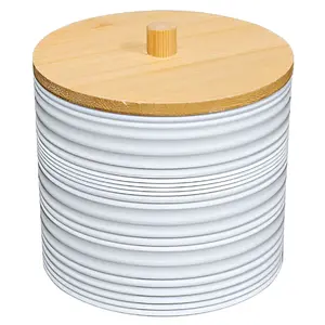 Storage container with lid BESK Zinda — universal white for household storage and stacking