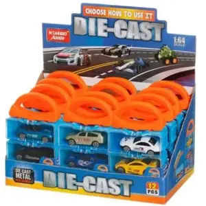 Toy mini car set ATOM — 3-piece compact vehicles for toddlers and children, no batteries
