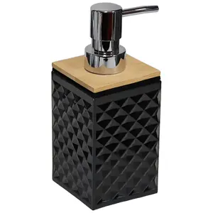 BESK liquid soap dispenser Diamond wall-mountable black 500 ml