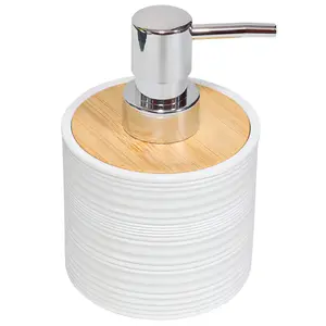 Wall-mounted or countertop liquid soap dispenser BESK Zinda, white, refillable manual pump