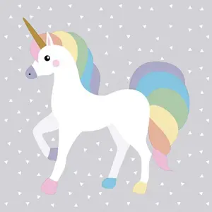 Paper napkins Papstar Unicorn 33 x 33 cm, 3-ply, pack of 20