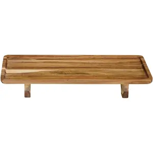 Serving tray with legs ALPINA 38×20.5×5.5 cm — wooden snack and appetizer board