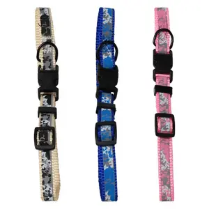 Leash BESK 1 cm wide with reflector, mix colors — lightweight for small dogs