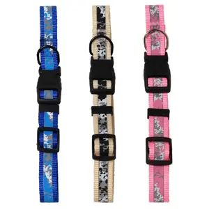 Pet neck strap 2 cm wide with reflector, BESK 9146880 — mix colors