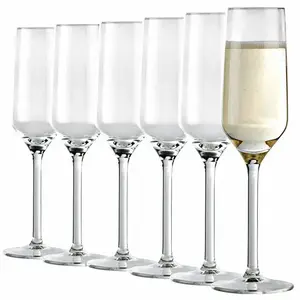 Champagne glasses ALPINA set of 6 — 220 ml clear glass