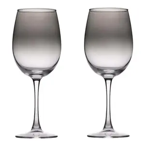 Wine glasses ALPINA set of 4 465 ml smoky glass stemware