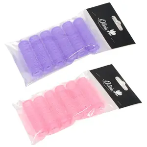 Hair rollers BESK 1.5 cm pack of 6 — reusable adhesive styling rollers for tight curls and volume