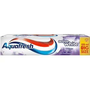 Зубная паста Aquafresh Active Whitening 125 мл — Aquafresh отбеливающая паста, 125 мл