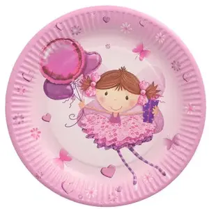 Paper plates Papstar Little Dancer 23 cm, pack of 10 – disposable party plates