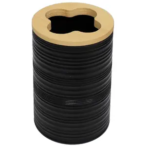 Bathroom tumbler BESK Zinda universal glass black – single toothbrush/toiletry cup