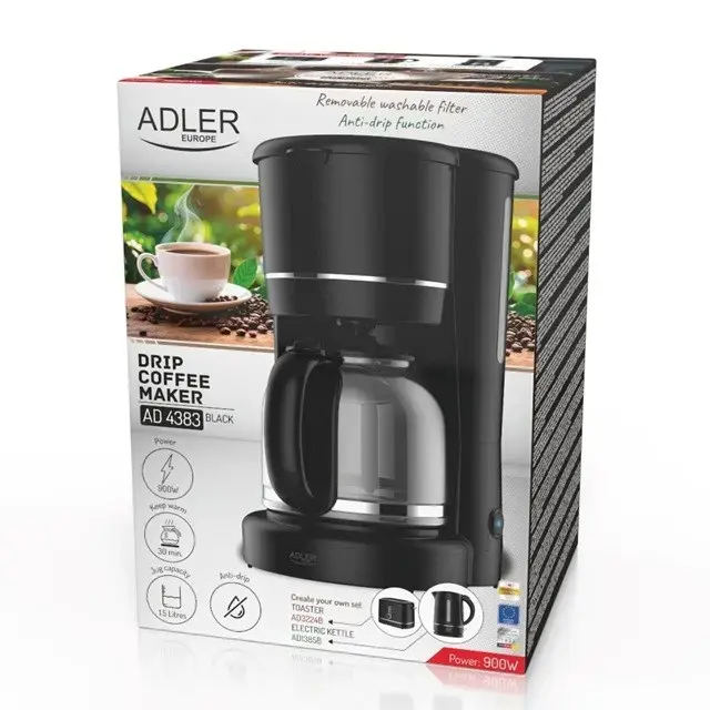 Drip Coffee Maker Adler AD 4383b Photo 7