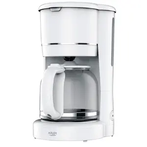 Drip coffee maker Adler AD 4383w — countertop overflow brewer, 900 W, 1.5 L jug, white
